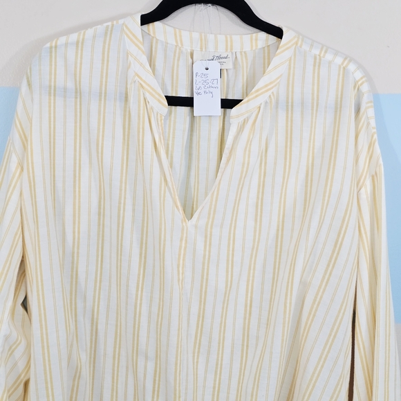 Universal Thread Plus Size Striped Tie Front Top - Picture 6 of 9